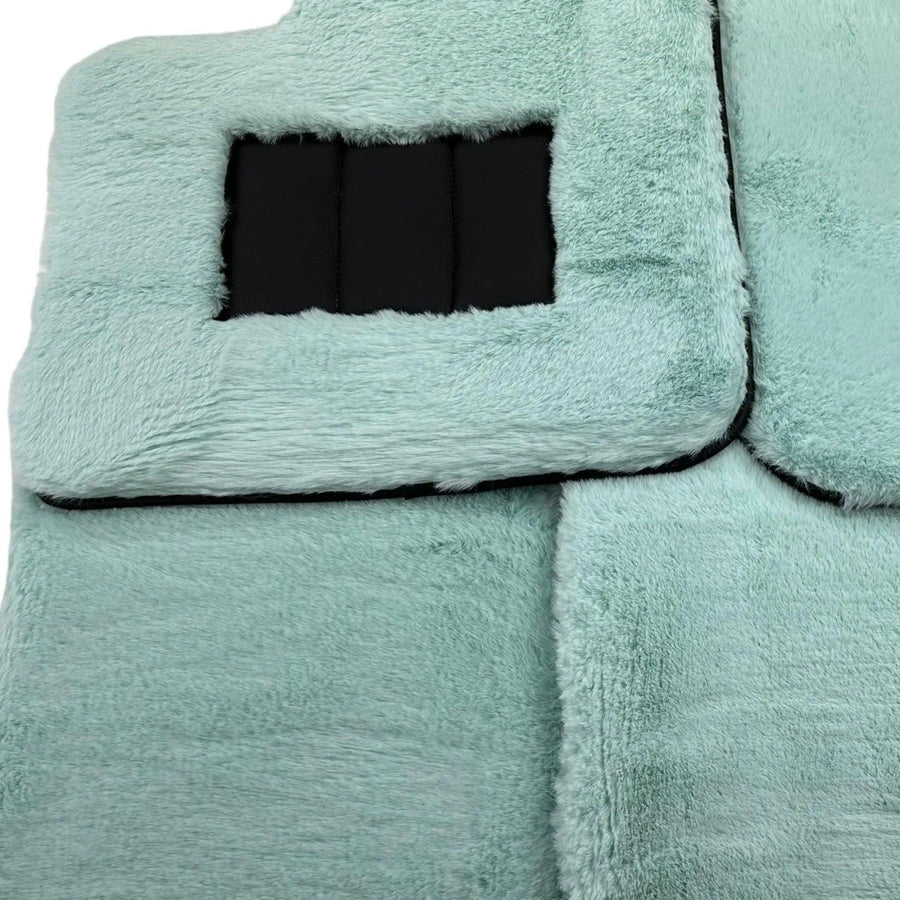 Tiffany Blue Sheepskin Floor Mats For Rolls Royce Phantom Drophead Coupe 2007–2016 Er56 Design Brand - AutoWin