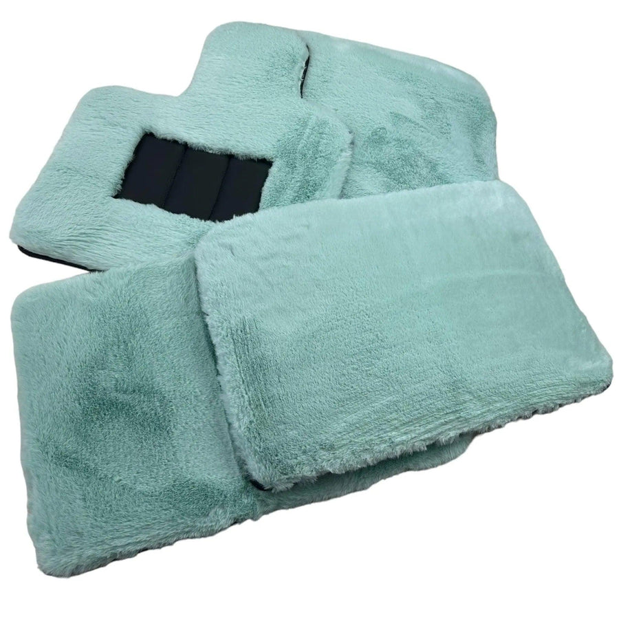 Tiffany Blue Sheepskin Floor Mats For Rolls Royce Phantom Drophead Coupe 2007–2016 Er56 Design Brand - AutoWin