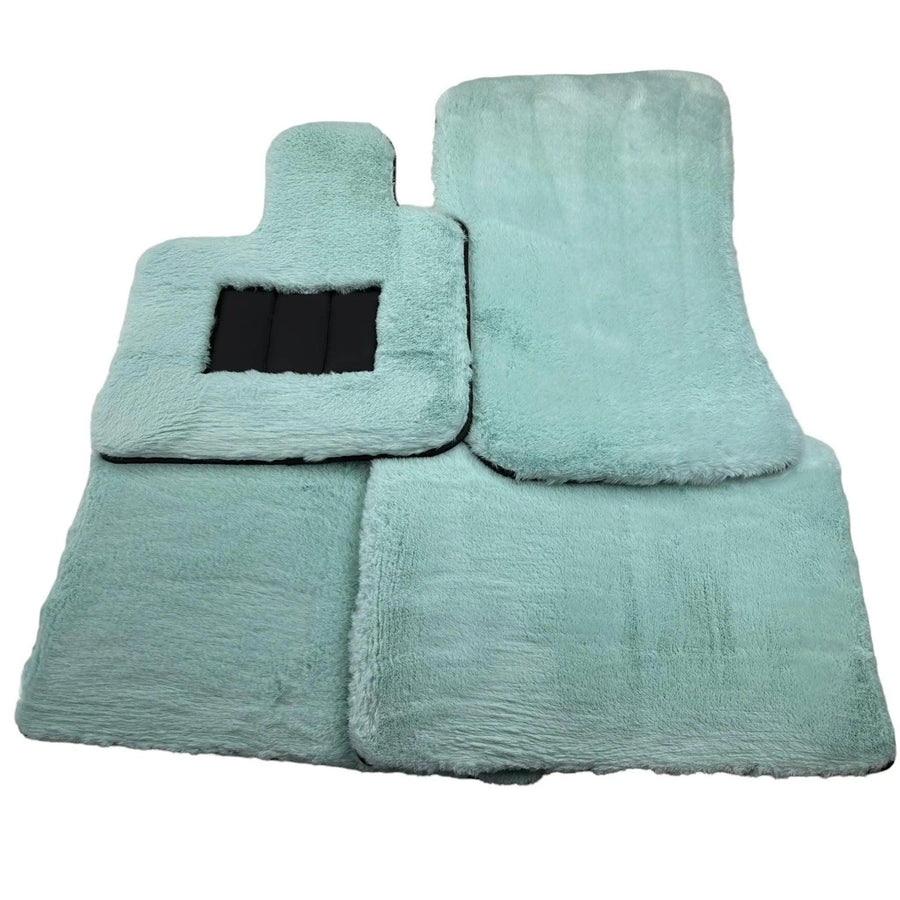Tiffany Blue Sheepskin Floor Mats For Rolls Royce Wraith 2013–2023 Er56 Design - AutoWin