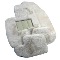 White Sheepskin Floor Mats for Bentley Continental GT (2011–2018) ER56 Design - AutoWin