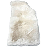 White Sheepskin Floor Mats for Bentley Continental GT (2011–2018) ER56 Design - AutoWin