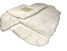 White Sheepskin Floor Mats For Bentley Continental GTC (2006–2011) Er56 Design - AutoWin