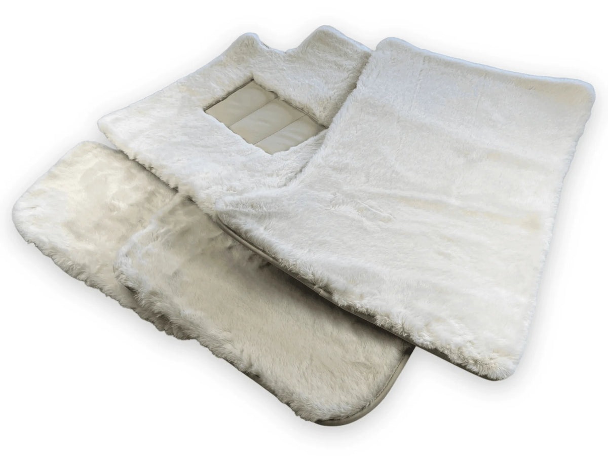White Sheepskin Floor Mats For Rolls Royce Phantom VIII (2017-2024) ER56 Design Brand