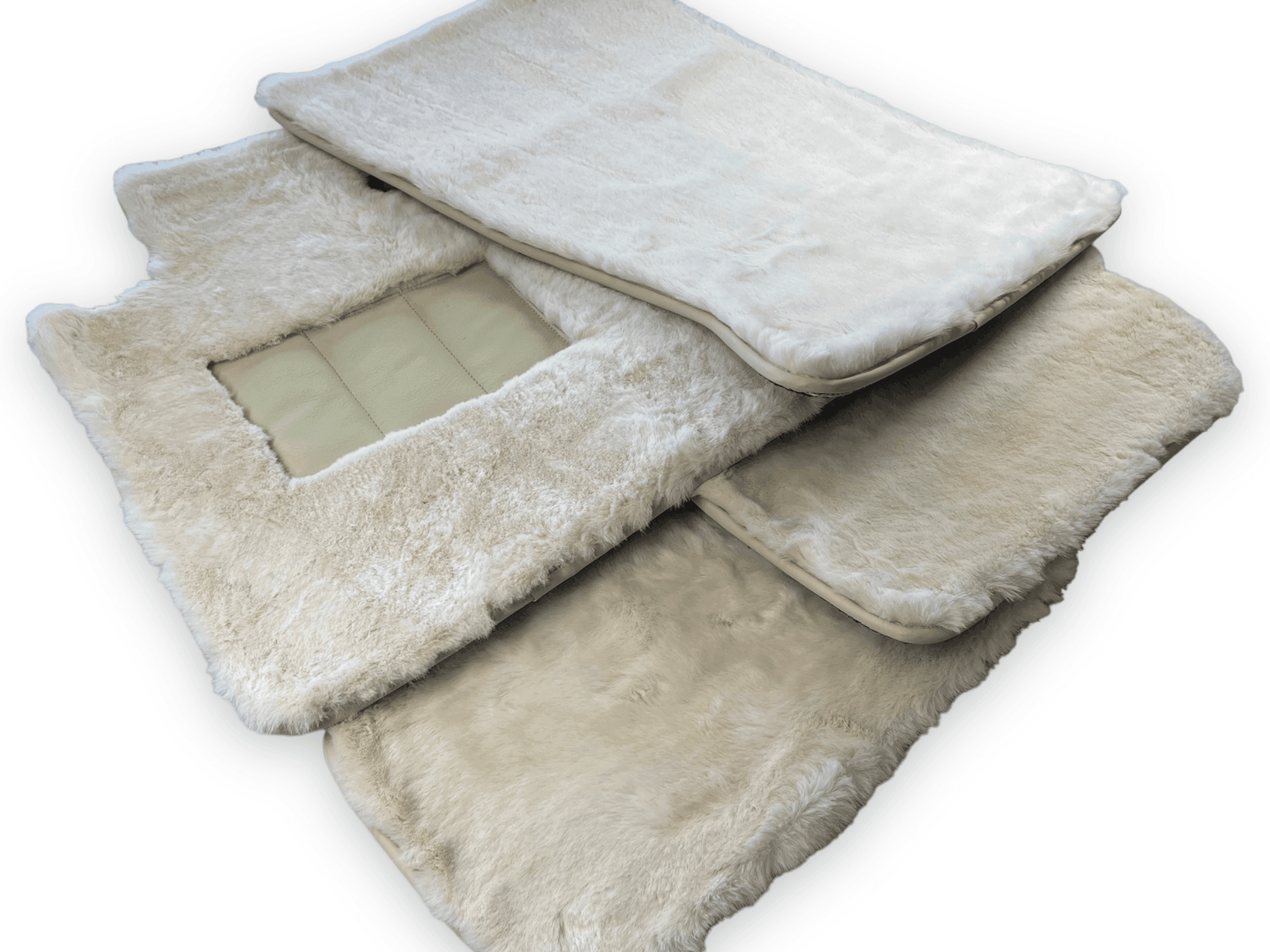 White Sheepskin Mats for Rolls Royce Spectre (2023-2024)
