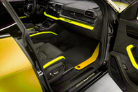 Customizable Black Floor Mats for Lamborghini Urus With Yellow Leather
