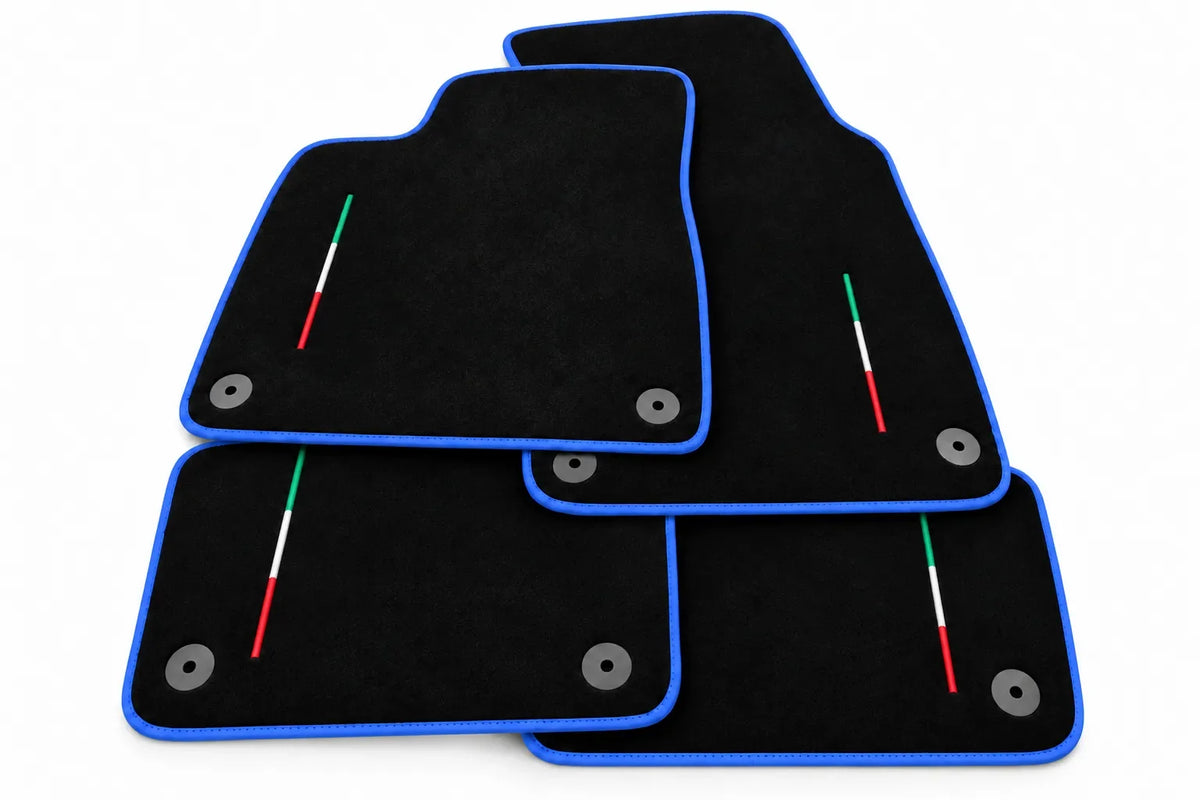 Floor Mats For Lamborghini Urus Black Tailored Yellow Edition Blue trim