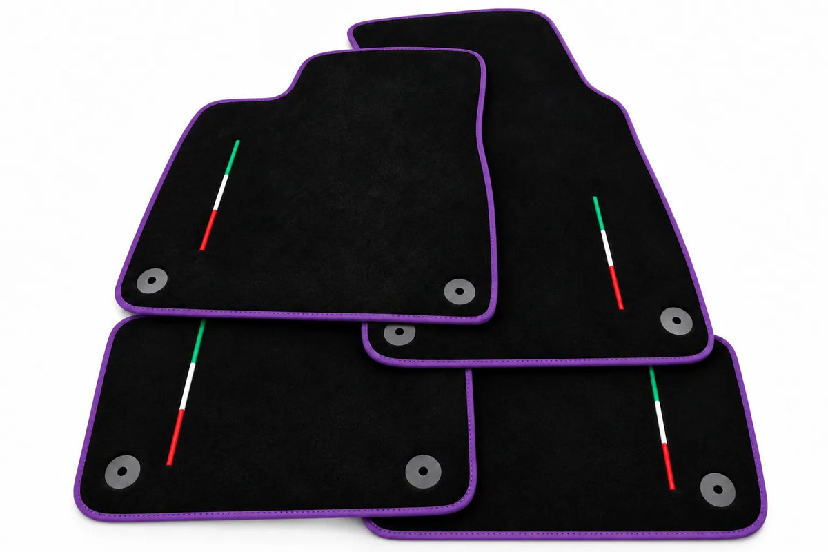 Floor Mats For Lamborghini Urus Black Tailored Yellow Edition Purple trim