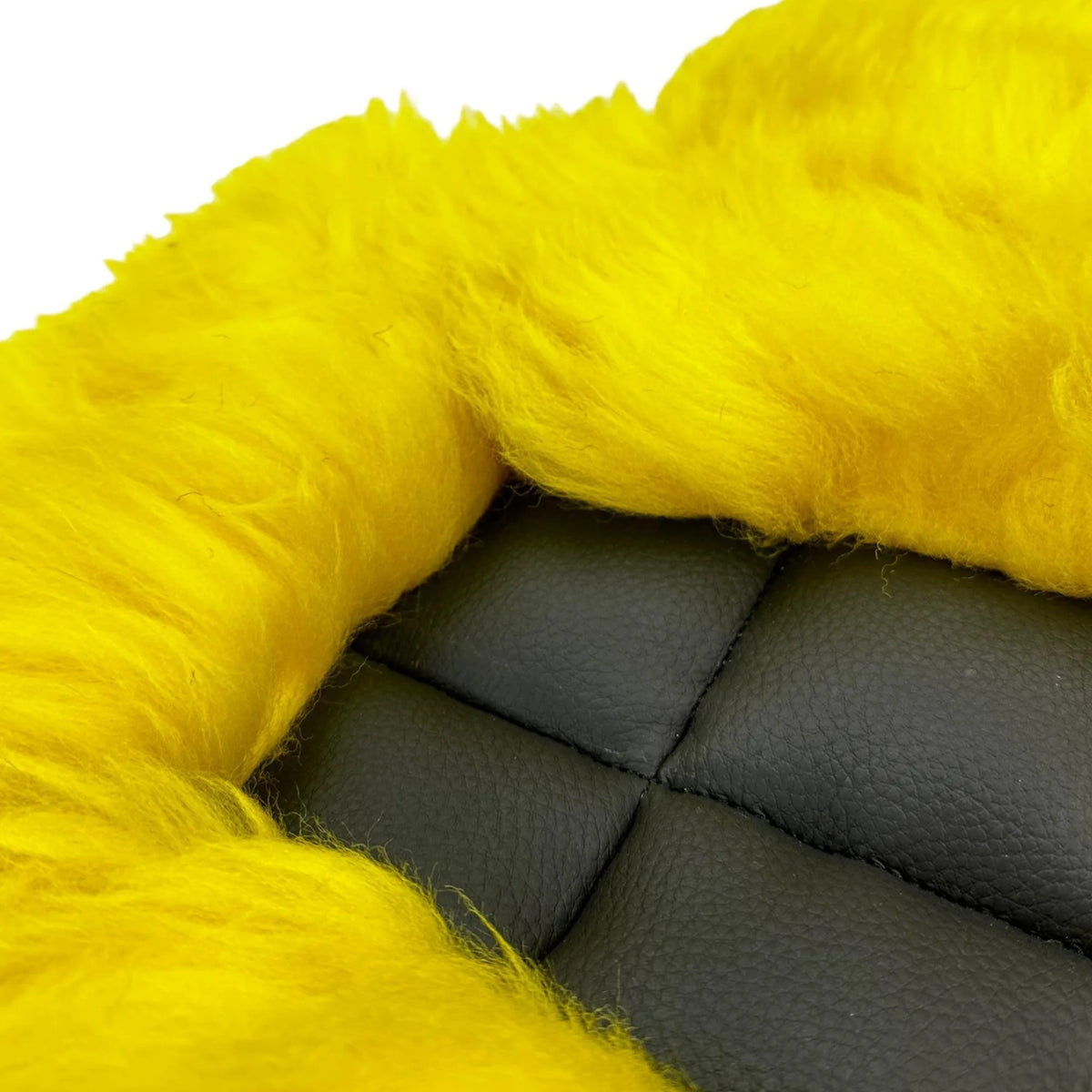 Yellow Sheepskin Floor Mats for Rolls Royce Ghost Series II (2021-2024) ER56 Design Brand - AutoWin