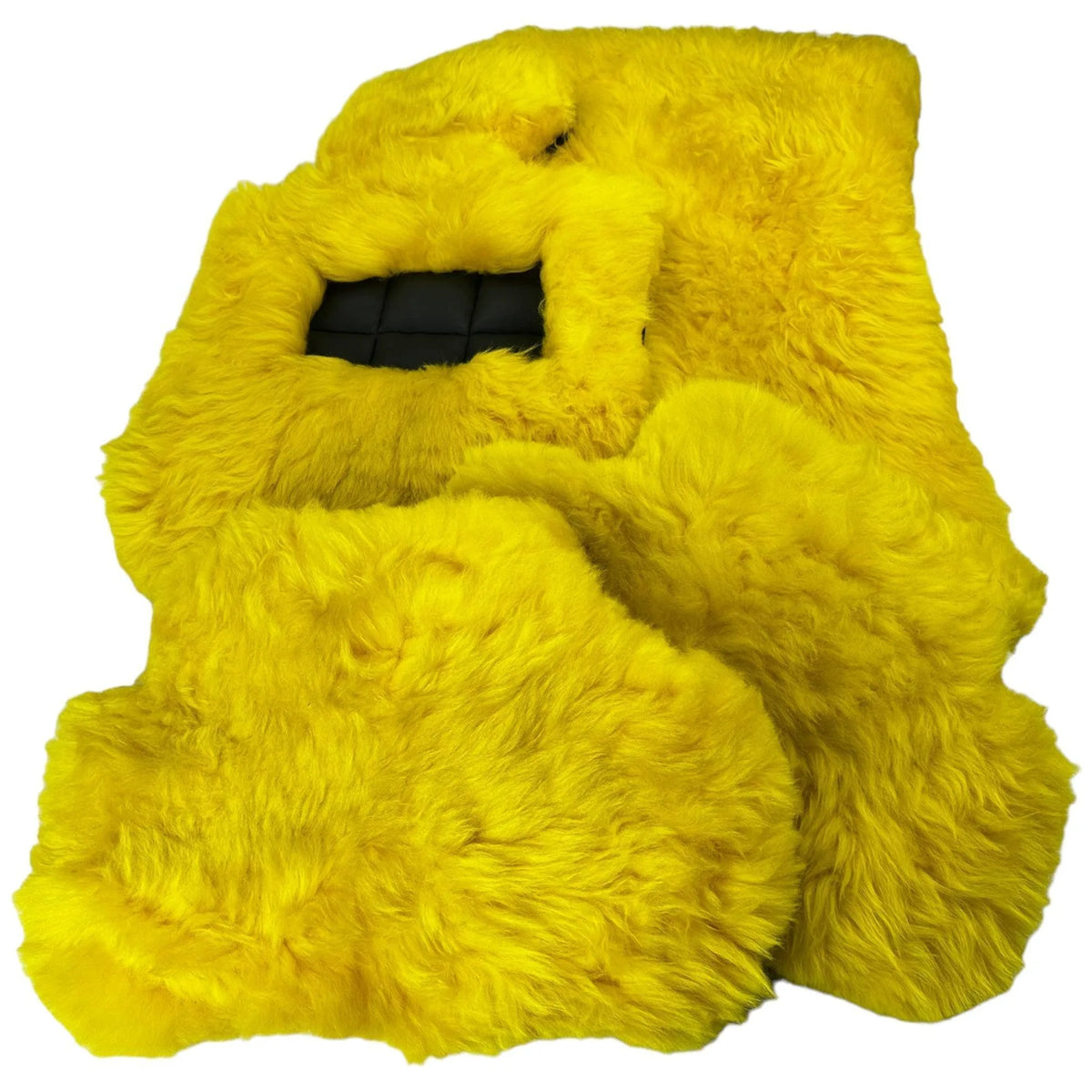 Yellow Sheepskin Floor Mats for Rolls Royce Ghost Series II (2021-2024) ER56 Design Brand - AutoWin