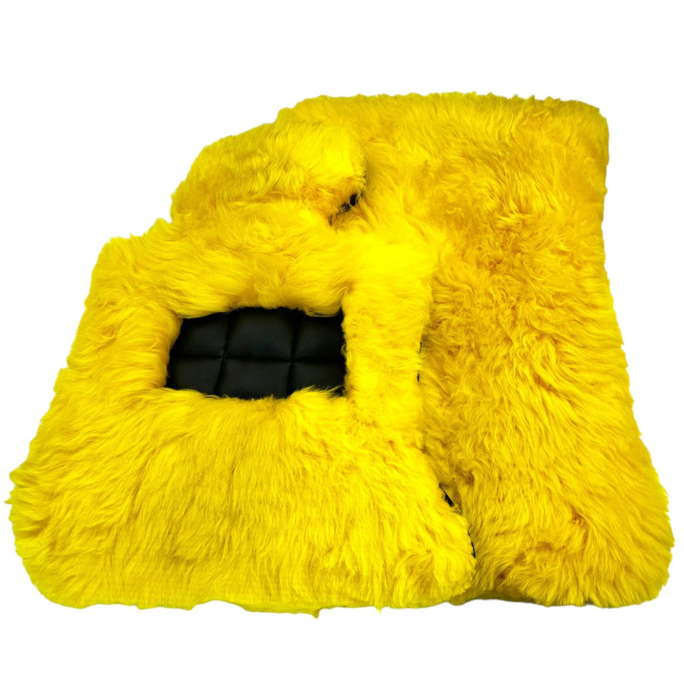 Yellow Sheepskin Floor Mats for Rolls Royce Shadow (1965-1977) ER56 Design Brand - AutoWin