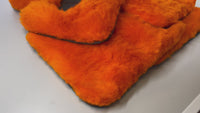 Orange Sheepskin Floor Mats For Rolls Royce Wraith 2013–2023 Er56 Design
