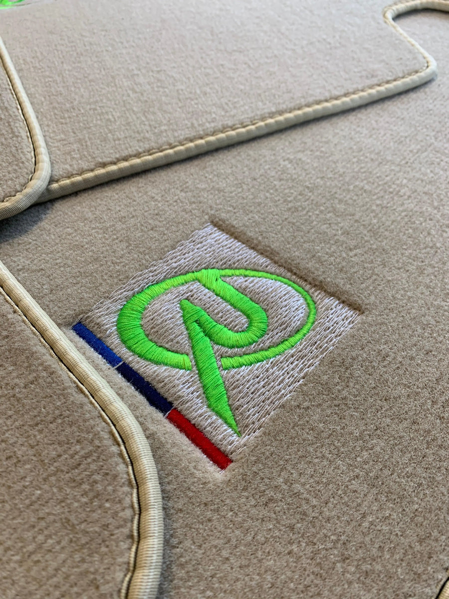 Beige Floor Mats For BMW 4 Series F32 Tailored Set Perfect Fit Green - AutoWin