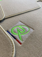 Beige Floor Mats For BMW M8 Series Gran Coupe F93 ROVBUT Brand Tailored Set Perfect Fit Green SNIP Collection - AutoWin