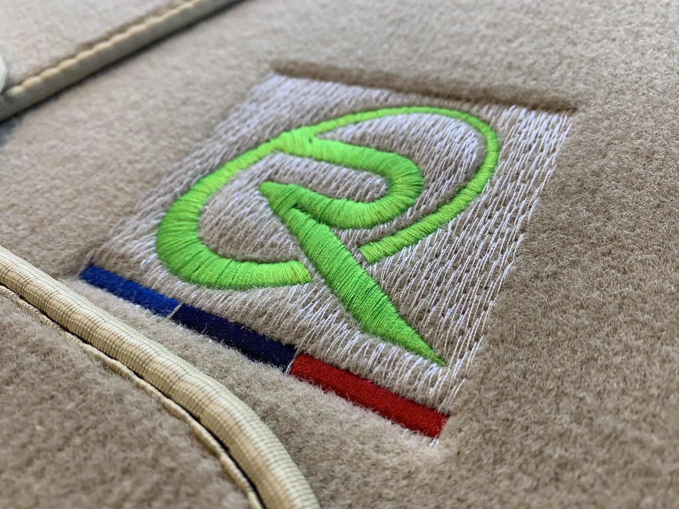 Beige Floor Mats For BMW X2 Series F39 Brand Tailored Set Perfect Fit Green - AutoWin