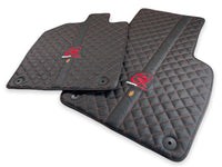 Black Leather Floor Mats for Audi R8 2015-2023 - AutoWin