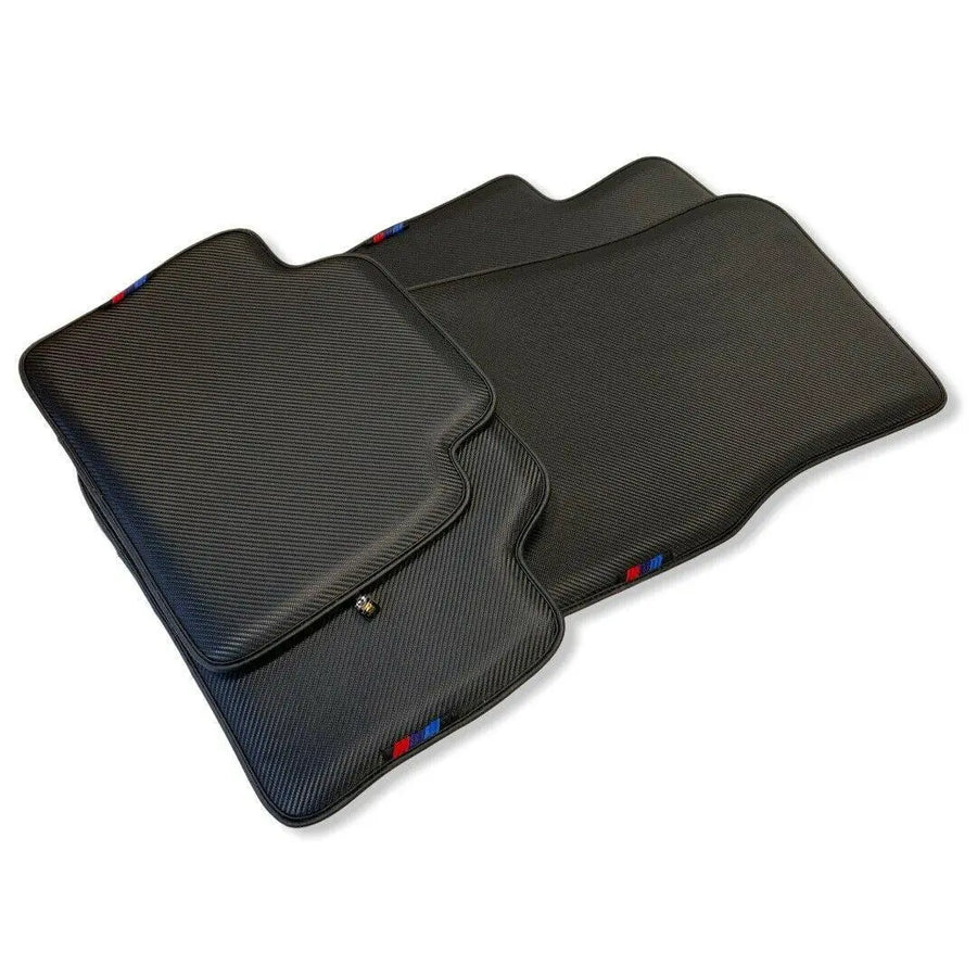 Floor Mats For BMW M4 Series F82 Autowin Brand Carbon Fiber Leather - AutoWin