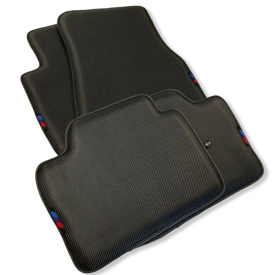 Floor Mats For BMW M4 Series F82 Autowin Brand Carbon Fiber Leather - AutoWin