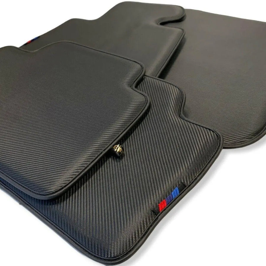 Floor Mats For BMW X5 Series E53 Autowin Brand Carbon Fiber Leather - AutoWin