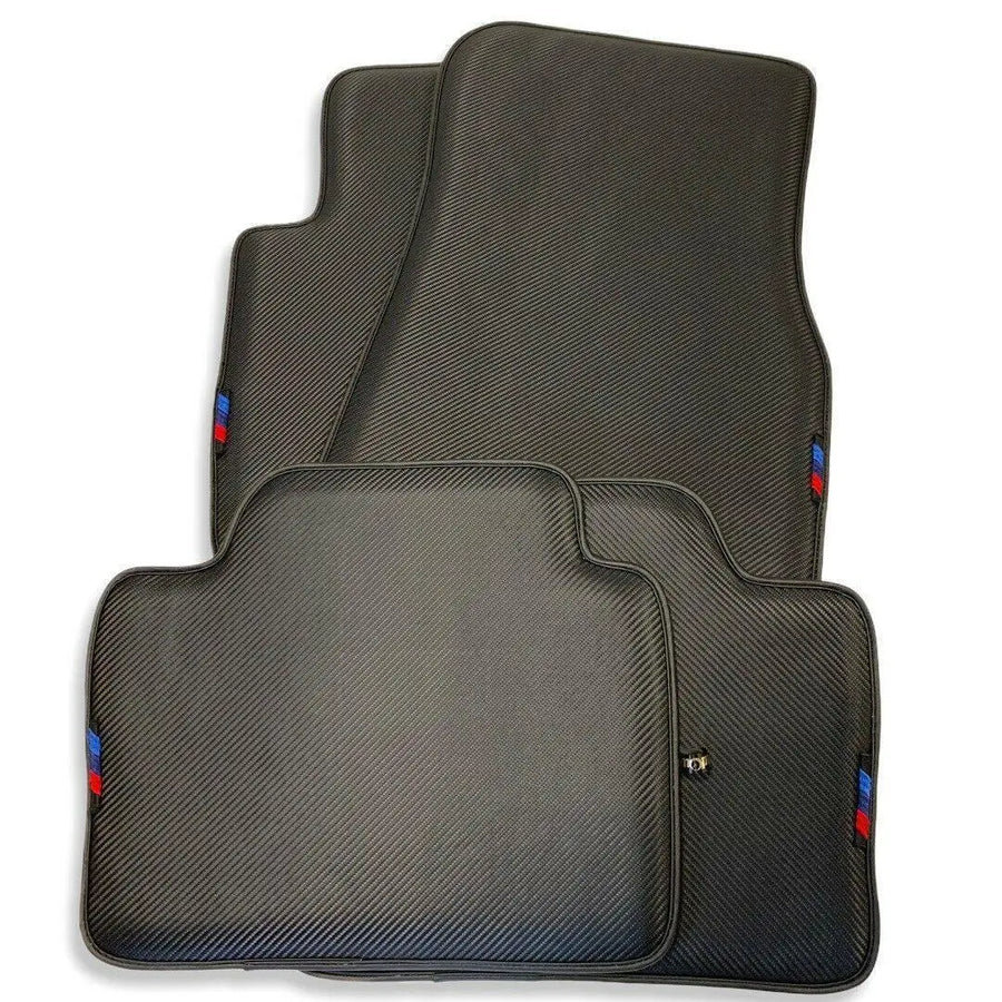 Black Carbon Fiber Floor Mats for BMW iX (2022-2024) by AutoWin - AutoWin