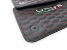 Floor Mats For Lamborghini Urus Leather Red Stitching - AutoWin