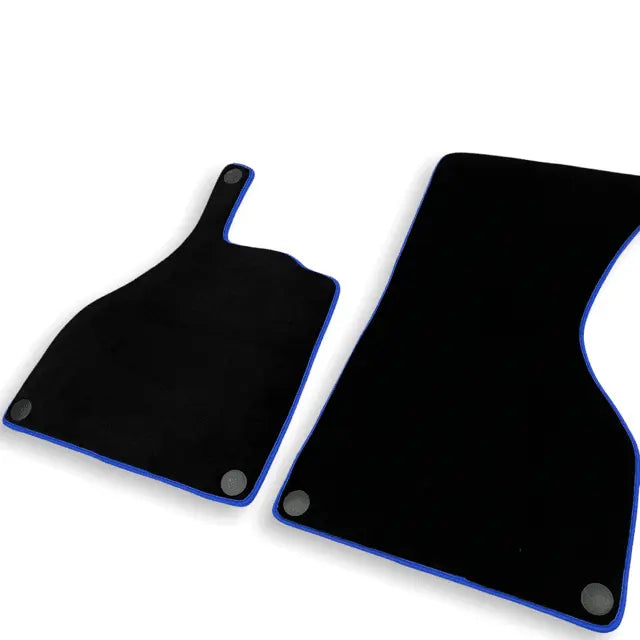Floor Mats For Mercedes-Benz SLR Mclaren 2005-2009 Black Blue Trim - AutoWin