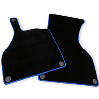 Floor Mats For Mercedes-Benz SLR Mclaren 2005-2009 Black Blue Trim - AutoWin
