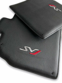 Floor Mats for Lamborghini Aventador Svj Leather Carbon Limited Edition - AutoWin