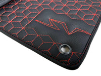 Leather Floor Mats for Lamborghini Aventador SV | Red Stitching - AutoWin
