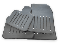 Leather Floor Mats For Rolls Royce Black Badge Dawn Rr6 2016-2023 Black - AutoWin