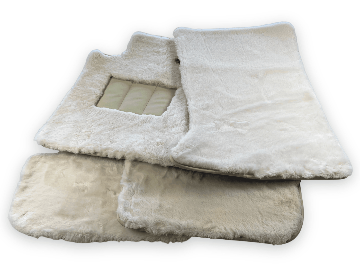 Luxury White Sheepskin Floor Mats for Rolls Royce Shadow