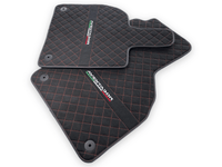Alcantara Leather Floor Mats For Lamborghini Aventador | Red Stitching - AutoWin