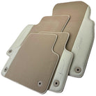 Beige Floor Mats for Bentley Mulsanne (2010-2020) with Leather - AutoWin