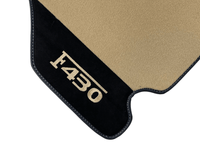 Beige Floor Mats For Ferrari F430 2004-2009 With Alcantara Leather - AutoWin