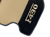 Beige Floor Mats For Ferrari F430 2004-2009 With Alcantara Leather - AutoWin