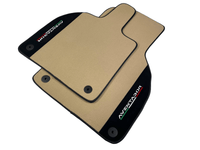 Beige Floor Mats for Lamborghini Aventador With Alcantara Leather - AutoWin