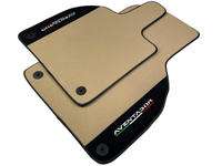 Beige Floor Mats for Lamborghini Aventador With Alcantara Leather - AutoWin