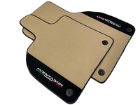 Beige Floor Mats for Lamborghini Aventador With Alcantara Leather - AutoWin