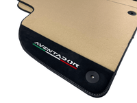 Beige Floor Mats for Lamborghini Aventador With Alcantara Leather - AutoWin