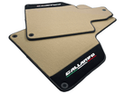 Beige Floor Mats for Lamborghini Gallardo With Alcantara Leather - AutoWin