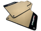 Beige Floor Mats for Lamborghini Gallardo With Alcantara Leather - AutoWin