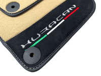 Beige Floor Mats for Lamborghini Huracan with Alcantara Leather - AutoWin