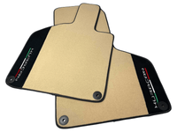 Beige Floor Mats for Lamborghini Huracan with Alcantara Leather - AutoWin