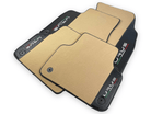 Beige Floor Mats For Lamborghini Urus With Carbon Leather - AutoWin