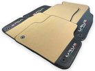 Beige Floor Mats For Lamborghini Urus With Carbon Leather - AutoWin