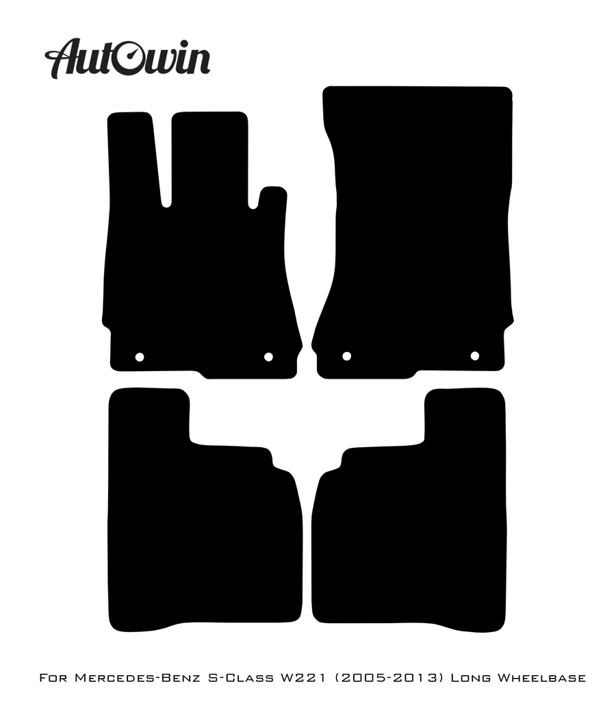 Beige Floor Mats For Mercedes Benz S-Class W221 (2005-2013) Long Wheelbase | Limited Edition - AutoWin