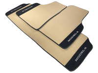 Beige Floor Mats For Tesla Model S With Alcantara Leather - AutoWin