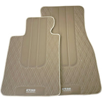 Beige Leather Floor Floor Mats For BMW 4 Series F32 - AutoWin