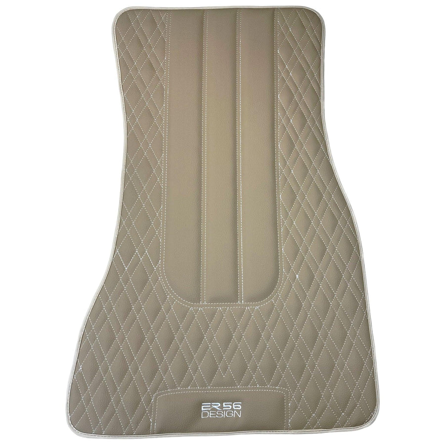 Beige Leather Floor Floor Mats For BMW M3 F80 Series AutoWin Brand - AutoWin