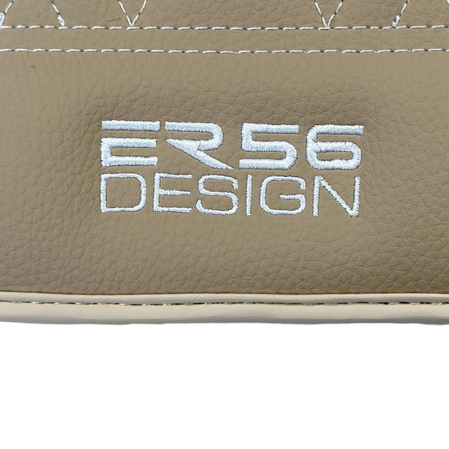 Beige Leather Floor Floor Mats For BMW X5 Series E70 - AutoWin