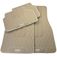 Beige Leather Floor Mats For BMW X3 - E83 SUV - AutoWin